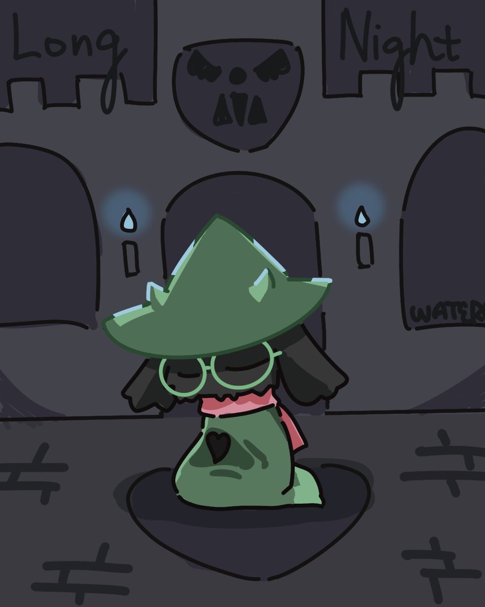 H2O2_watero's tweet image. 百日繪
16.長夜
#DELTARUNE