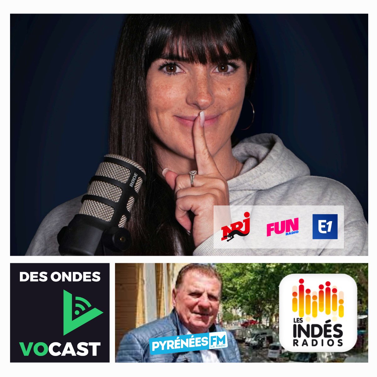 DesOndesVocast's tweet photo. 🔴Des Ondes Vocast, LE podcast qui parle de RADIO est paru !
➡️40 ans de Fun : zapping et interview du fondateur
➡️ITW Jean Clergue - Arrivée de Pyrénées FM aux Indés Radios
➡️ITW Marion Gagnot - Meneuse de jeu E1, ex-NRJ et Fun - Livre L'Envers du Micro
🎧https://t.co/aYGgpj4mFI https://t.co/5whe4jdIPS