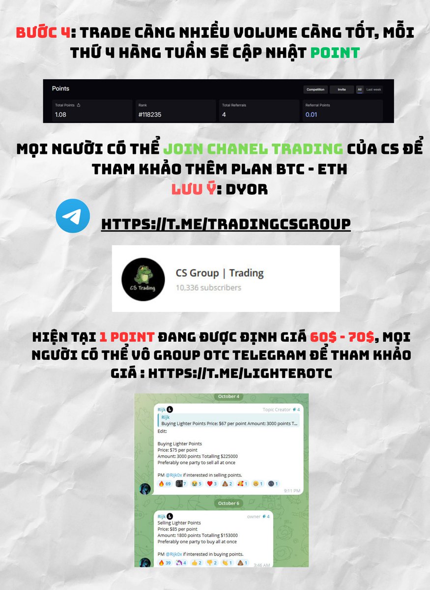 NTLCS2406's tweet image. ⚫️Cày Airdrop DEX LIGHTER kiếm tiền ăn tết mọi người dự kiến TGE vào Q4 năm nay.

⚫️Mọi người trade chỉ cần 10.000 - 50.000 tùy cặp giao dịch thì trung bình sẽ được 1 POINT, hiện 1 Point đang được thu OTC quanh 60$ - 80$

Đăng ký tài khoản DEX Lighter cày…