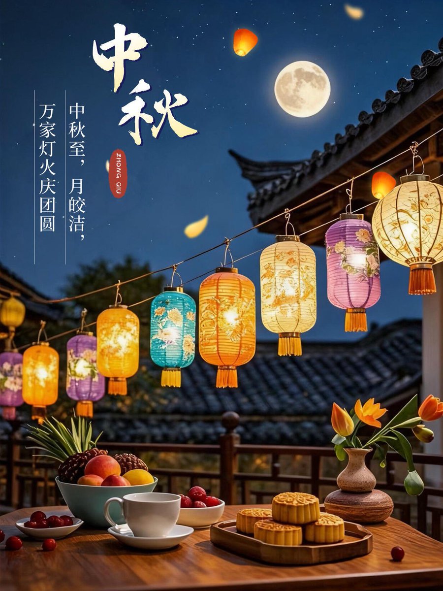 🌕Happy Mid-Autumn Festival! 
海上生明月，天涯共此时，但愿人长久，千里共婵娟。阖家幸福！🥮🐇
As the moon rises above the sea,
We share this moment though far apart.
May we all be blessed with longevity,
And share the moon's beauty, though miles apart.
#MidAutumnFestival