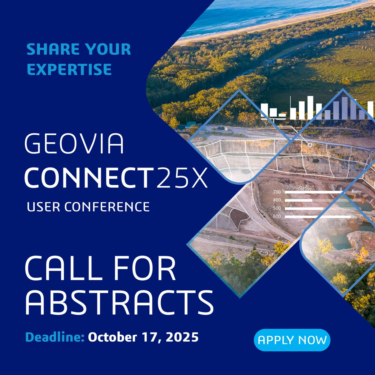 3dsGEOVIA's tweet image. Mine designers, schedulers &amp;amp; planners, share your ideas and help us Rethink What’s Possible in Mine Planning &amp;amp; Design! Got a case study or best practice using #Surpac, #MineSched, or #Whittle? Submit now!

🗓️ Deadline: Oct 17, 2025
🔗 3ds.one/GW

#GEOVIAConnect25X