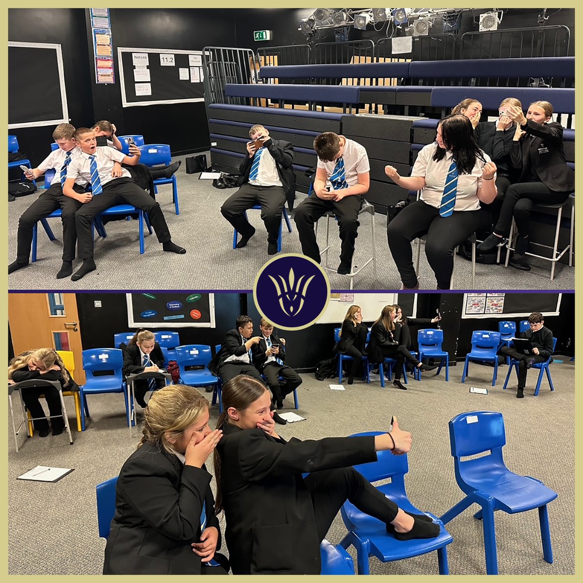 Year 8 have been working hard on their Devising topic: Survivor. 
They explored freeze frames, monologue, narrator and direct address, all while building those vital transferable skills — teamwork, problem solving, listening and leadership.