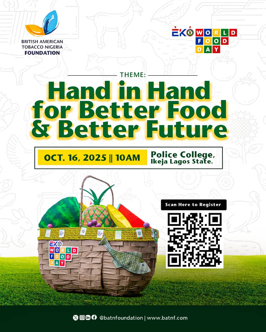 It’s that time again. 

Eko Farm Fair 2025 is here. A celebration of food, farmers and the power of community. 

Join us for a day of vibrant markets, fresh produce, good food and great experiences. 

The best place to be on October 16th World Food Day is Police College Ikeja at