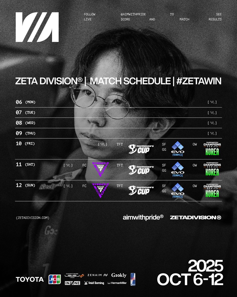 AIMWITHPRIDE's tweet image. eスポーツの秋始まりました🎮🍂
STREET FIGHTER部門はEVOフランスに参戦、OVERWATCH部門はOWCS決勝進出を懸けた大一番に挑む!⚔️
#ZETAWIN