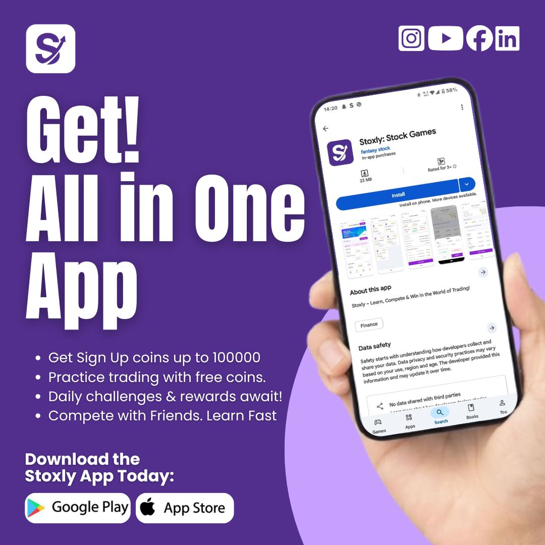Stoxlygames's tweet image. Download link in bio!
.
.
#StoxlyApp #practicetrading #investingforbeginners #freecoins #dailyrewards #competewithfriends #stoxły #fantasystocks #tradingapp #learntotrade #stockmarketinvesting #financeapp