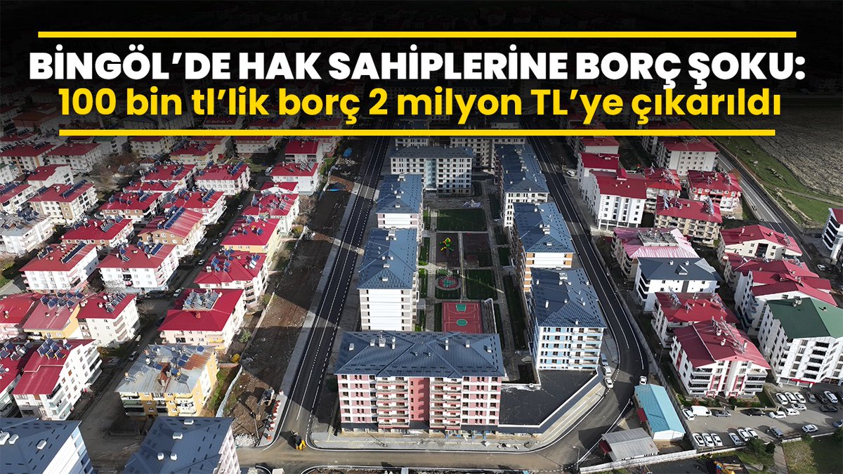 Bingöl Merkez Kültür TOKİ'de, 9 yıldır mağdur edilen hak sahiplerinin borçları, güncelleme adı altında 20 kat artırıldı. Bu nasıl bir enflasyondur, nasıl bir vicdandır?
<a href="/_cevdetyilmaz/">Cevdet Yılmaz</a> <a href="/Erdalarikan12/">Erdal ARIKAN</a> <a href="/FeyziBerdibek1/">Feyzi Berdibek🇹🇷</a> <a href="/OHulaku/">Ömer Faruk Hülakü</a> <a href="/Korkutata_Zeki/">Zeki Korkutata</a> <a href="/Toki_Kurumsal/">TOKİ</a>