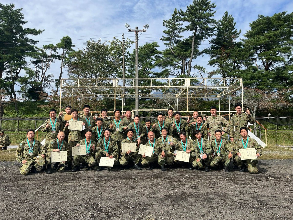 JSAM(国内における射撃競技会)の方面選考会において、分隊戦闘射撃