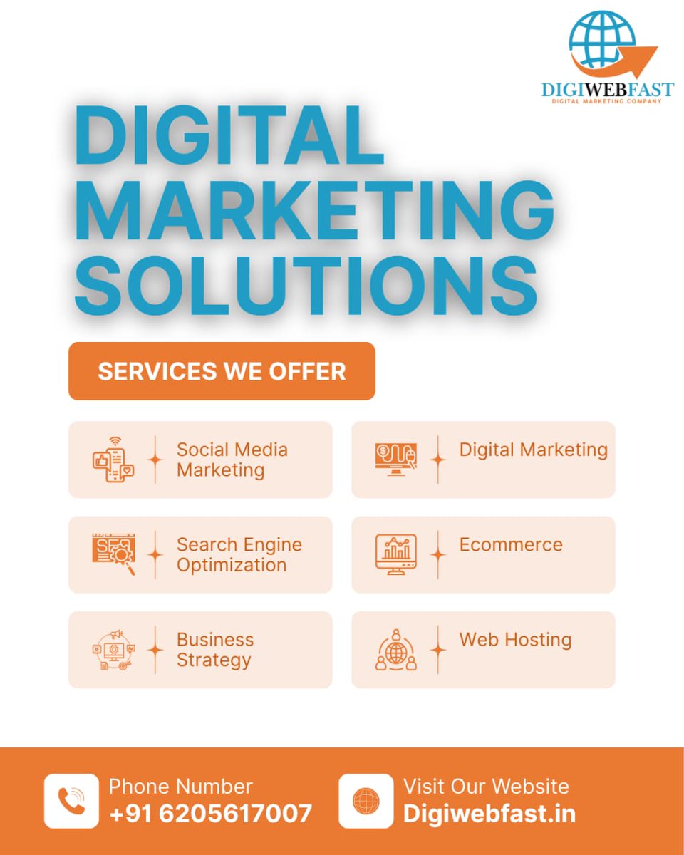 DigiwebFast's tweet image. 💻🚀 Boost Your Online Presence with Expert Digital Marketing Solutions!
Let’s take your business to the next level 🌐✨
📲 DM us or call to get started today.
☎➡6205617007, 7208011103.
#DigitalMarketing #BusinessGrowth #SEO #SocialMediaMarketing #WebDesign #ContentCreation