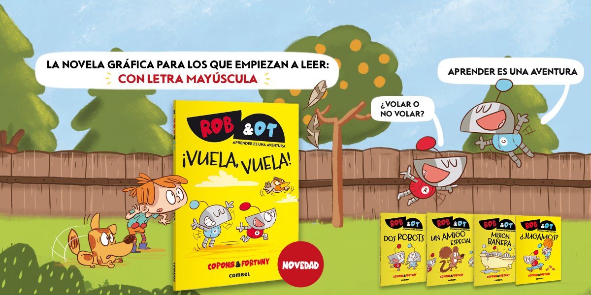 📢NOVEDAD
¡Únete a Rob y a Ot en la aventura de aprender!
Un pájaro se estrella contra una ventana de la casa de Uma. Antes de volver a volar tiene que descansar un poco, pero Rob y Ot quieren ayudarlo a volar de nuevo.🐦
📒 ¡VUELA, VUELA! de 🖋<a href="/jaumecopons/">Jaume Copons</a> y 🎨<a href="/lilianafortuny/">liliana fortuny</a>