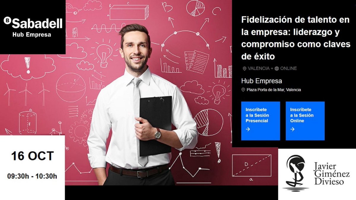 Claves para reducir la rotación en tu empresa.
¿Te apuntas? 👇
hubempresa.bancsabadell.com/activities/ret…
#HubEmpresaSabadell #Valencia
#Viajandojuntosaléxito