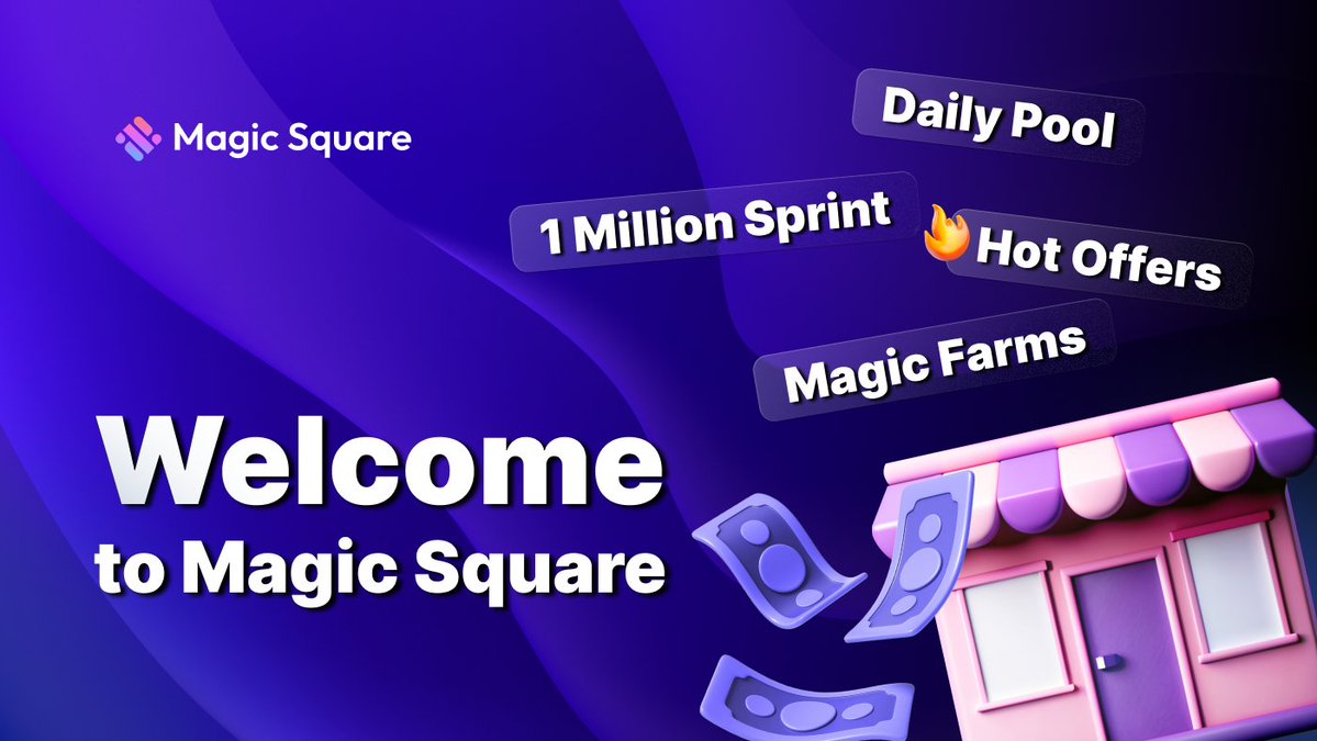 MagicSquareio's tweet image. 🟪 𝗪𝗲𝗹𝗰𝗼𝗺𝗲 𝘁𝗼 𝗠𝗮𝗴𝗶𝗰 𝗦𝗾𝘂𝗮𝗿𝗲, 𝘆𝗼𝘂𝗿 𝗮𝗹𝗹-𝗶𝗻-𝗼𝗻𝗲 𝗴𝗮𝘁𝗲𝘄𝗮𝘆 𝘁𝗼 𝘁𝗵𝗲 𝗪𝗲𝗯𝟯 𝘄𝗼𝗿𝗹𝗱.

Explore verified dApps, earn rewards, and grow your Web3 journey in one powerful hub. 

🔹 Hot Offers: Complete simple actions, earn USDT and Karma
🔹…