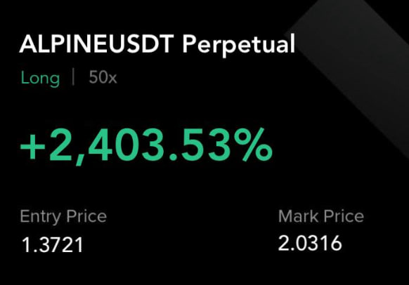 cryptofxalex's tweet photo. $ALPINE
LONG
LEV 50x
ENTRY: 1.38
TP:
1.42✅
1.62✅
1.82✅
2.02✅
TO JOIN VIP PM 👉 : https://t.co/e5q2W5BLU4
#bitcoin #crypto #btc #eth #altcoin #trading #signal #memecoin #forex #xau #investing #gold #blockchain #ALPINEUSDT https://t.co/jlI4XyFsFv
