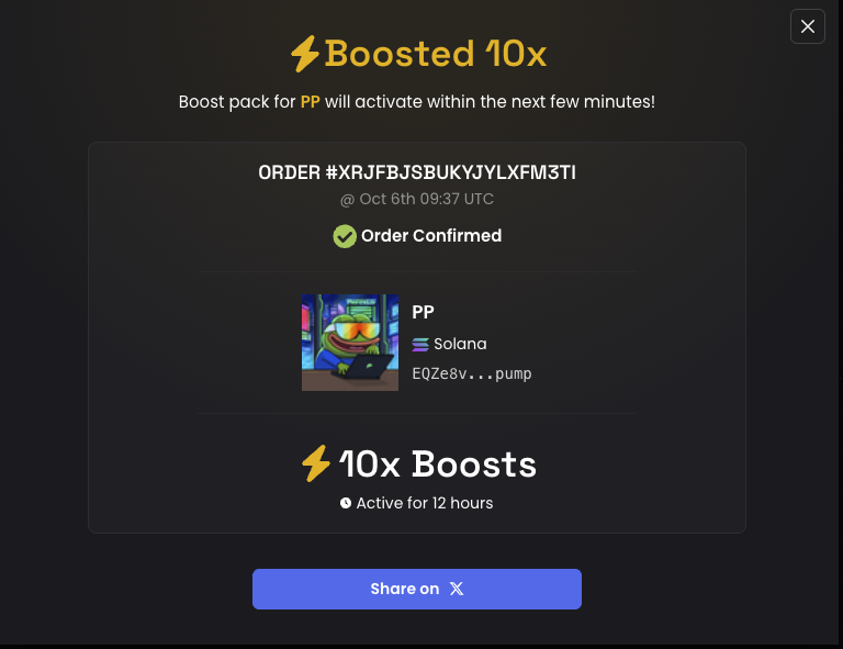 Just paid 10x boost with the creator fees. Let's send the pepe of the trenches. $PP