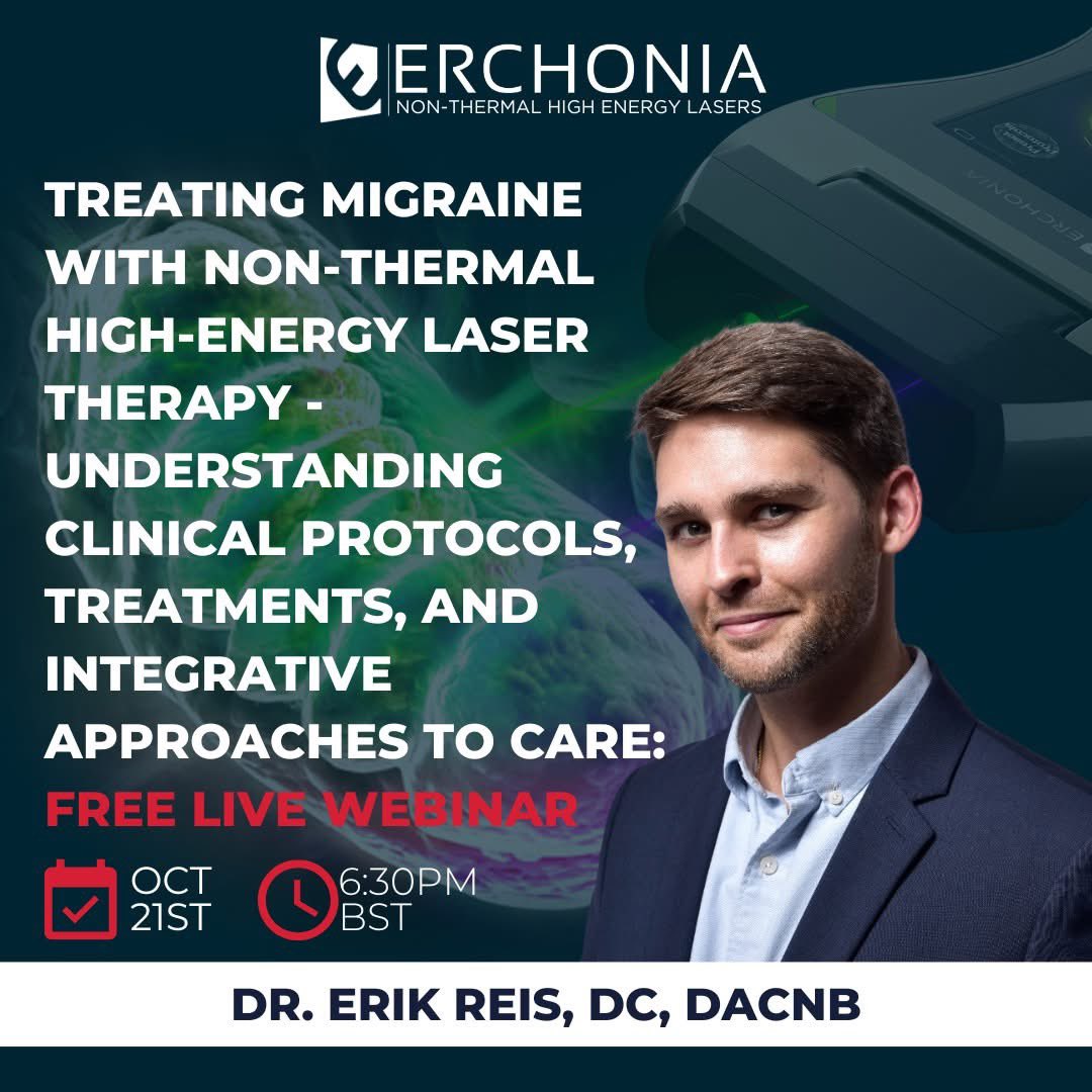 MedHealthInnov's tweet photo. 🧠Free Live Webinar – Treating Migraine with Non-Thermal High-Energy Laser Therapy🧠

21st October | 6:30 PM
Free to sign up here - https://t.co/zaqL8UfeUO

Don’t miss this opportunity to bridge science and practice — and walk away with clinic-ready tools to support your patients https://t.co/XZrWGESvij