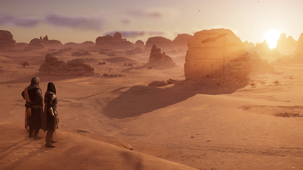 XBOXF10's tweet image. 🟩| المَعْلَم الذي ظهر في توسعة [ وادي الذكريات ] التي ستصدر للعبة Assassin’s Creed Mirage هـــو معلم حقيقي يُسمّى قصر الفَرِيد ويقع في محافظة العُلا 🇸🇦

#أساسنز_كريد_السراب #ValleyOfMemory