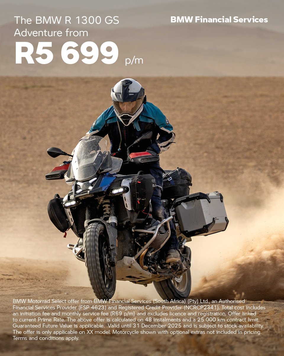 BMWMotorradCent's tweet image. Dare to go further and bolder with BMW Select Finance.
Everything from road, trail, adventure and iconic status. 

For more info, contact us on 012 643 1680 / bavarian@bavarianmc.co.za

1024 Bank Avenue, Centurion

#BMWMotorradCenturion #BavarianMotorcyclesCenturion #Since1992