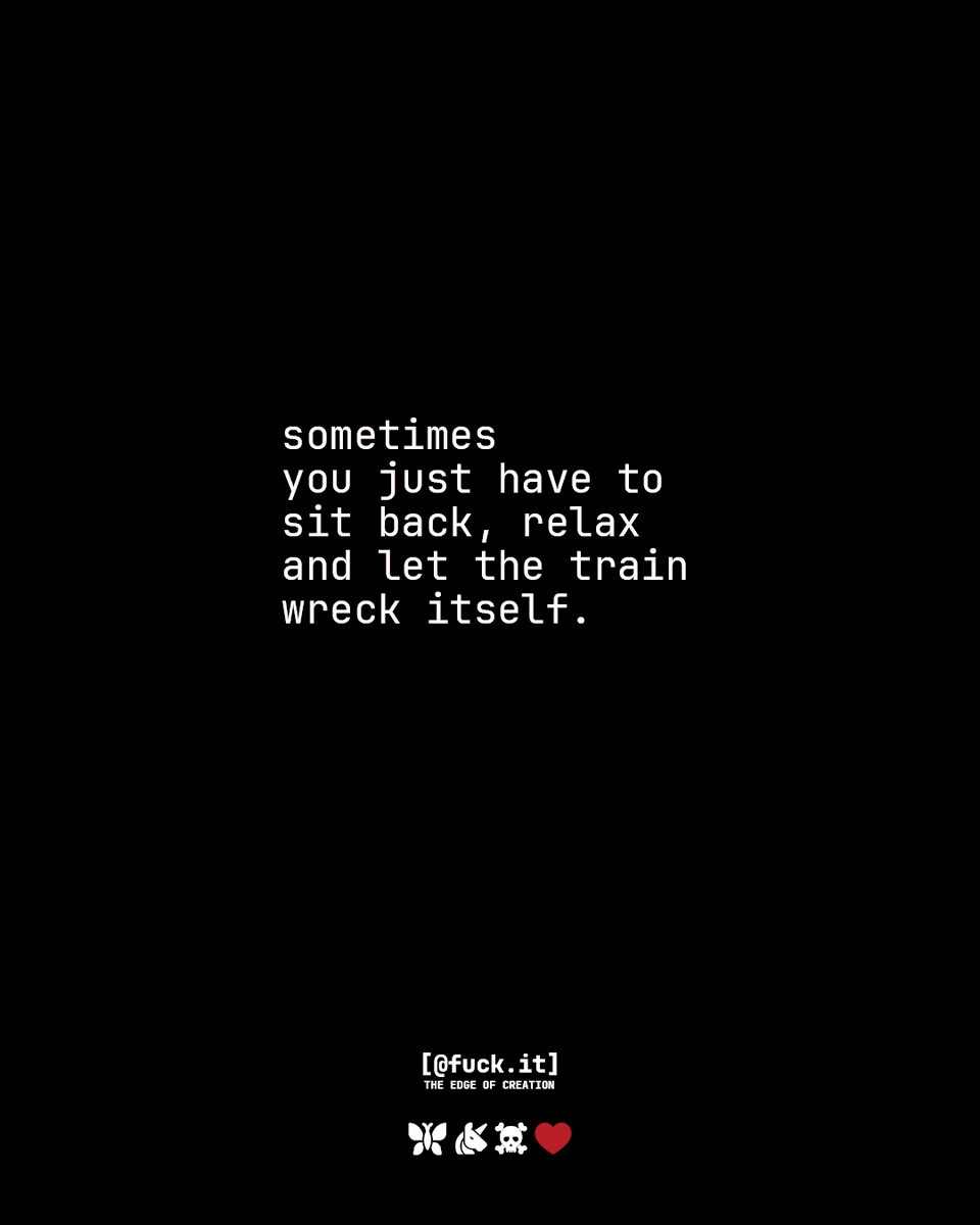 sit back, relax, and let karma do the paperwork.

follow <a href="/fuckitofc/">@fuck.it</a>   - we’re just here for the fireworks.

EMAIL WITH ATTITUDE.
PURE. SECURE. EXCLUSIVE.
fuck.it

#fuckit #boldmoves #fuckitenergy #rebelmindset #unfuckwithable #edgeliving #nofucks #liveyourtruth