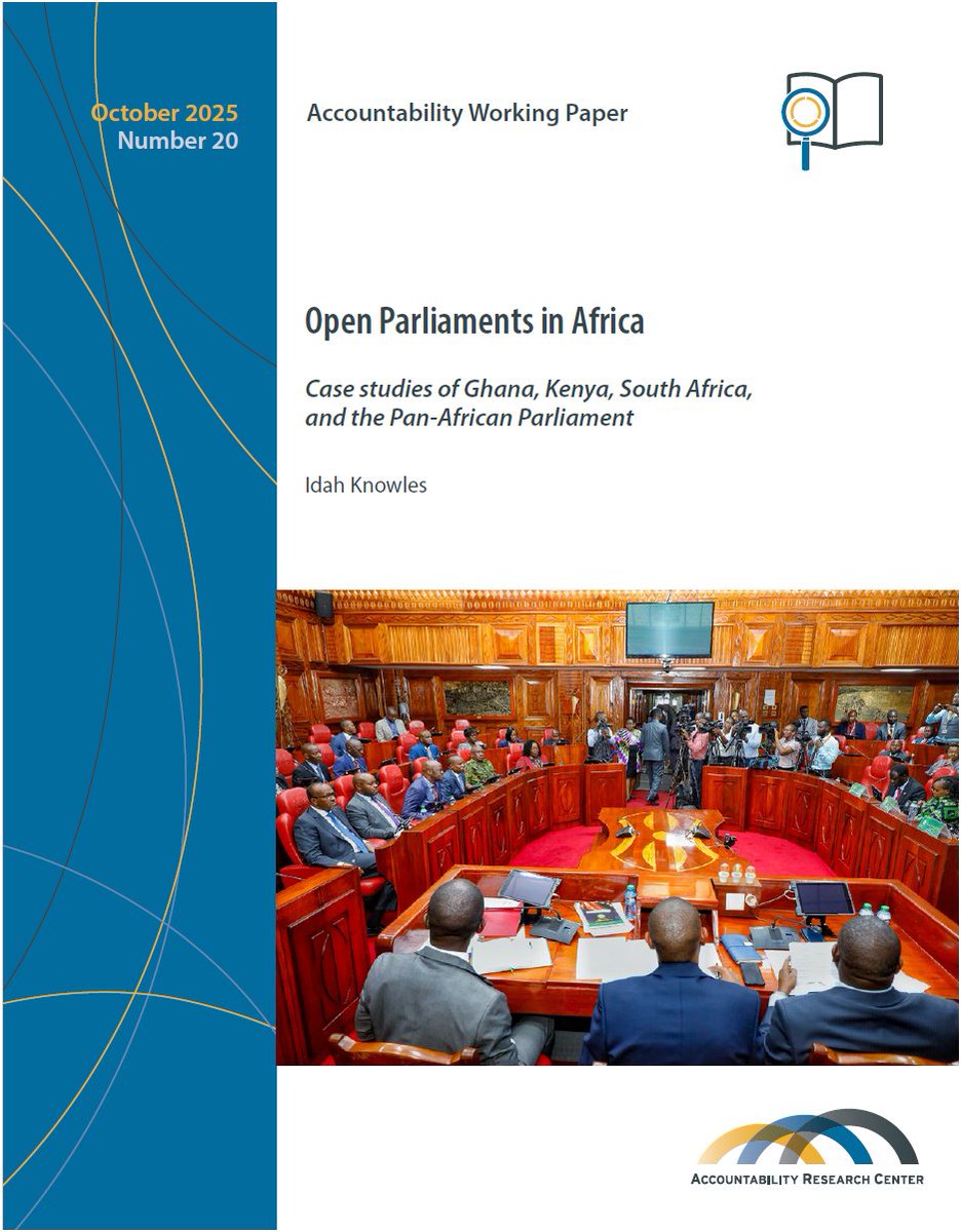 AcctResearchCtr's tweet image. New working paper launched to celebrate Open Parliament Day 2025 at the #OGPSummit #OGPSpain
One week since the 2025 Open Parliament Index ranked South Africa, Ghana, and Kenya in its top three positions, a new working paper from @IdahKnowles takes a look at whether…