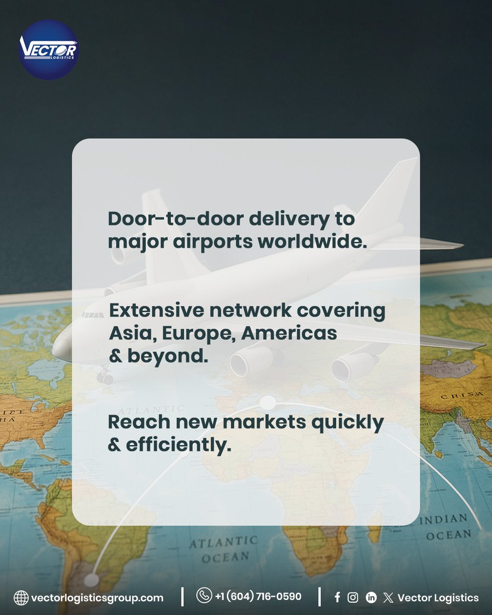 vectorlogigroup's tweet image. ✈️ Connecting Continents, Delivering Possibilities.
From door to door, Vector Logistics ensures your cargo reaches every corner of the world 🌍 swiftly and securely.

#AirFreightSolutions #OnTimeDelivery #InternationalTrade #CargoMovement #VectorLogisticsGroups #TradyHive