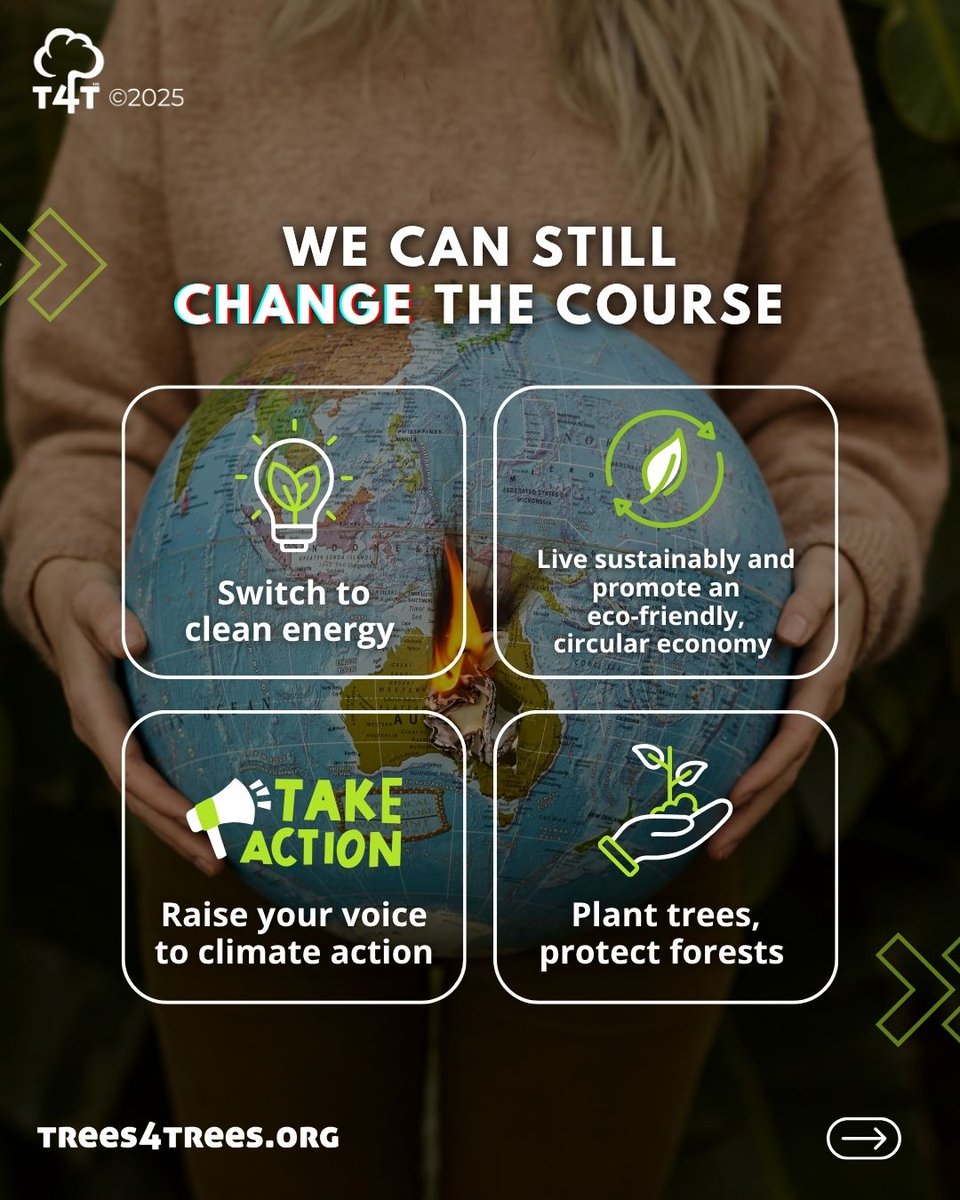 Act against #ClimateChange together!🙌

Extreme weather and deforestation show our planet is changing fast.

As we approach the International Day of Climate Action, let’s raise awareness and take real steps from small eco habits to planting trees. 

let’s plant trees together!🌱