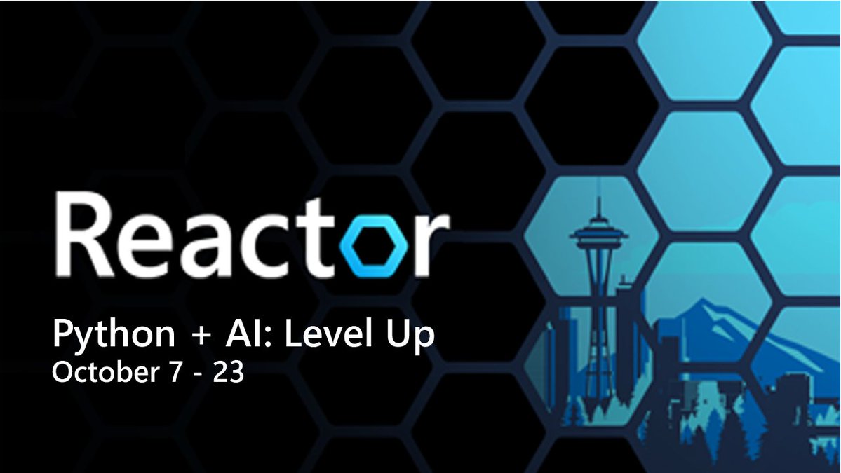 Want to build applications with generative AI in Python? There's a nine-part series on that. Sessions run Oct 7 - 23 and will be available on-demand immediately after livestream airs. Pick your sessions and set your reminders: msft.it/6015sa6xB