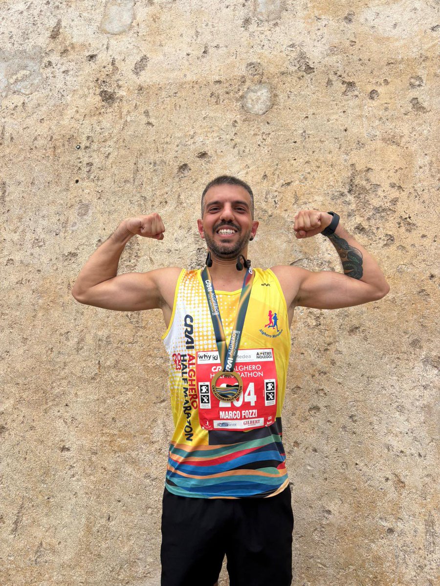 Marco_Fozzi's tweet photo. Prima mezza maratona 😎
Tempo: 1.53.56 
#CraiAlgheroHalfMarathon https://t.co/doD3J9C1y2