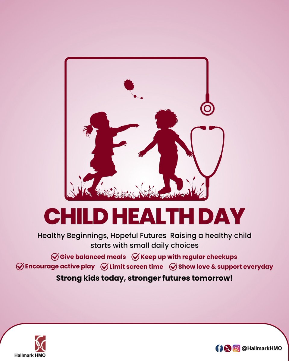HallmarkHmo's tweet image. Every healthy child is a promise for tomorrow. This ChildHealthDay, let’s give them the care and protection they deserve.

 #ChildHealthDay #HallmarkHMO #HealthCare #Children
