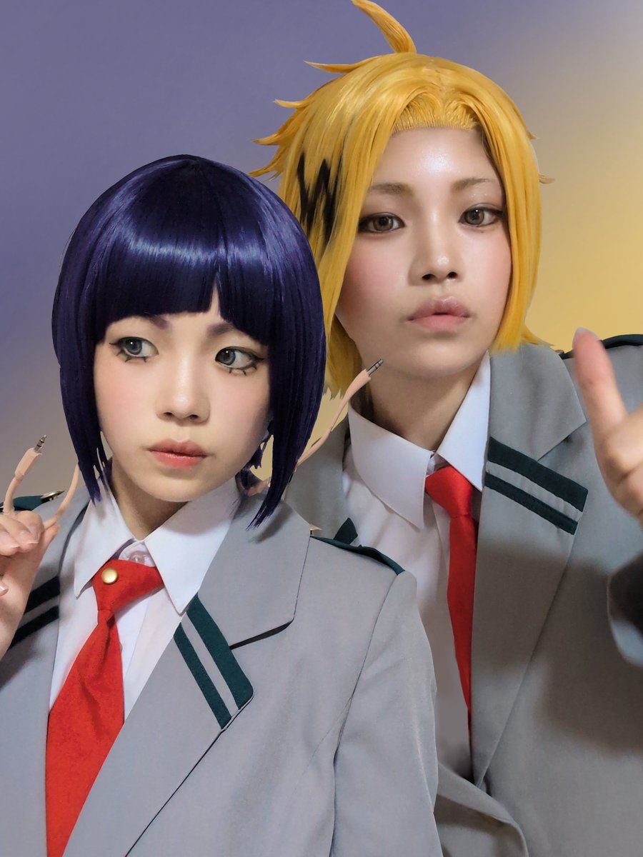 mimianmeow's tweet image. ⚠cosplay MHA/上耳

#上鳴電気コスプレ
#耳郎響香コスプレ
#ヒロアカコスプレ