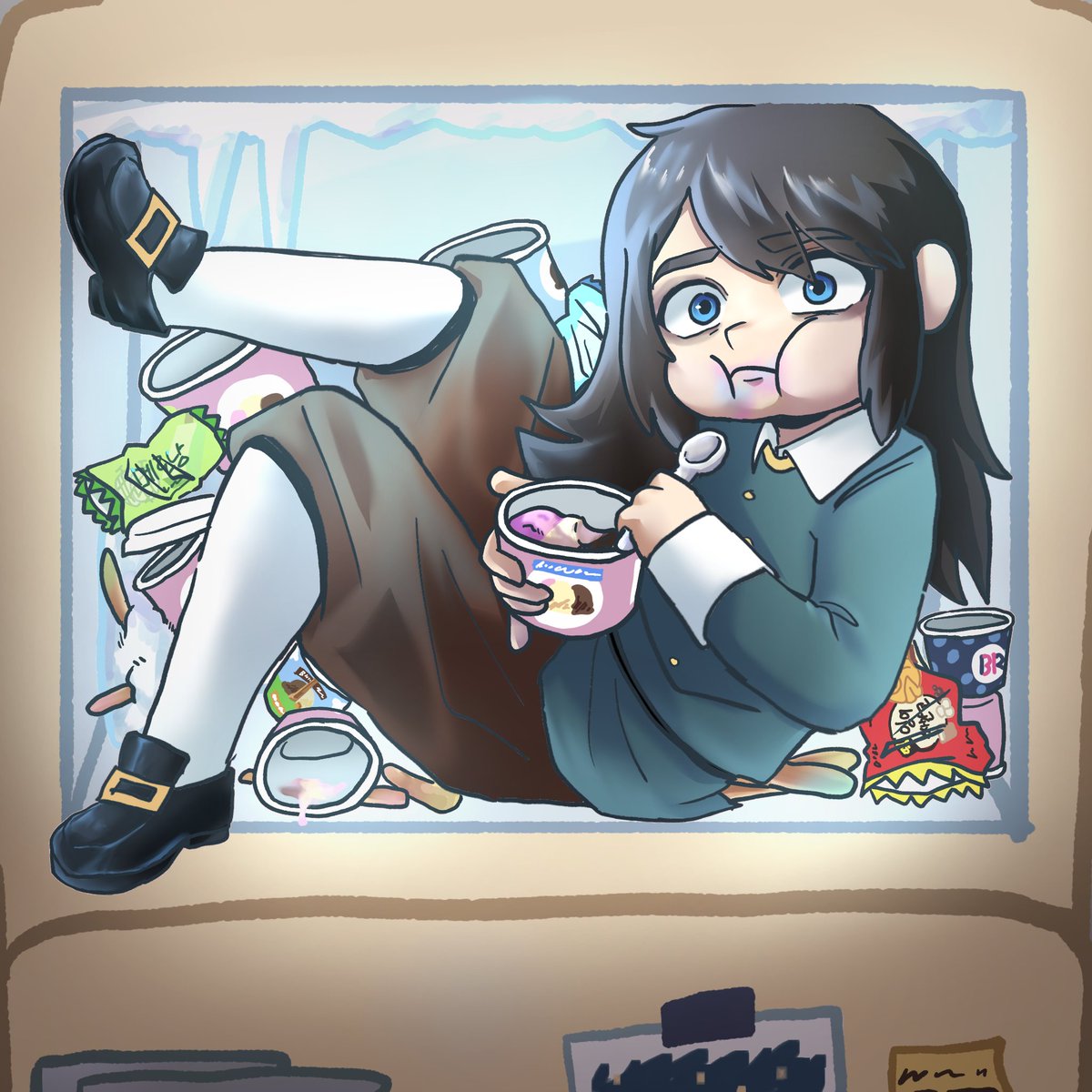 #hauntedhotel #abaddon
어째서 인지 스핀 접속이 안돼서 그냥 따로 올려요🫠 
햄스터 처럼 아이스크림 먹는 아바돈 입니다