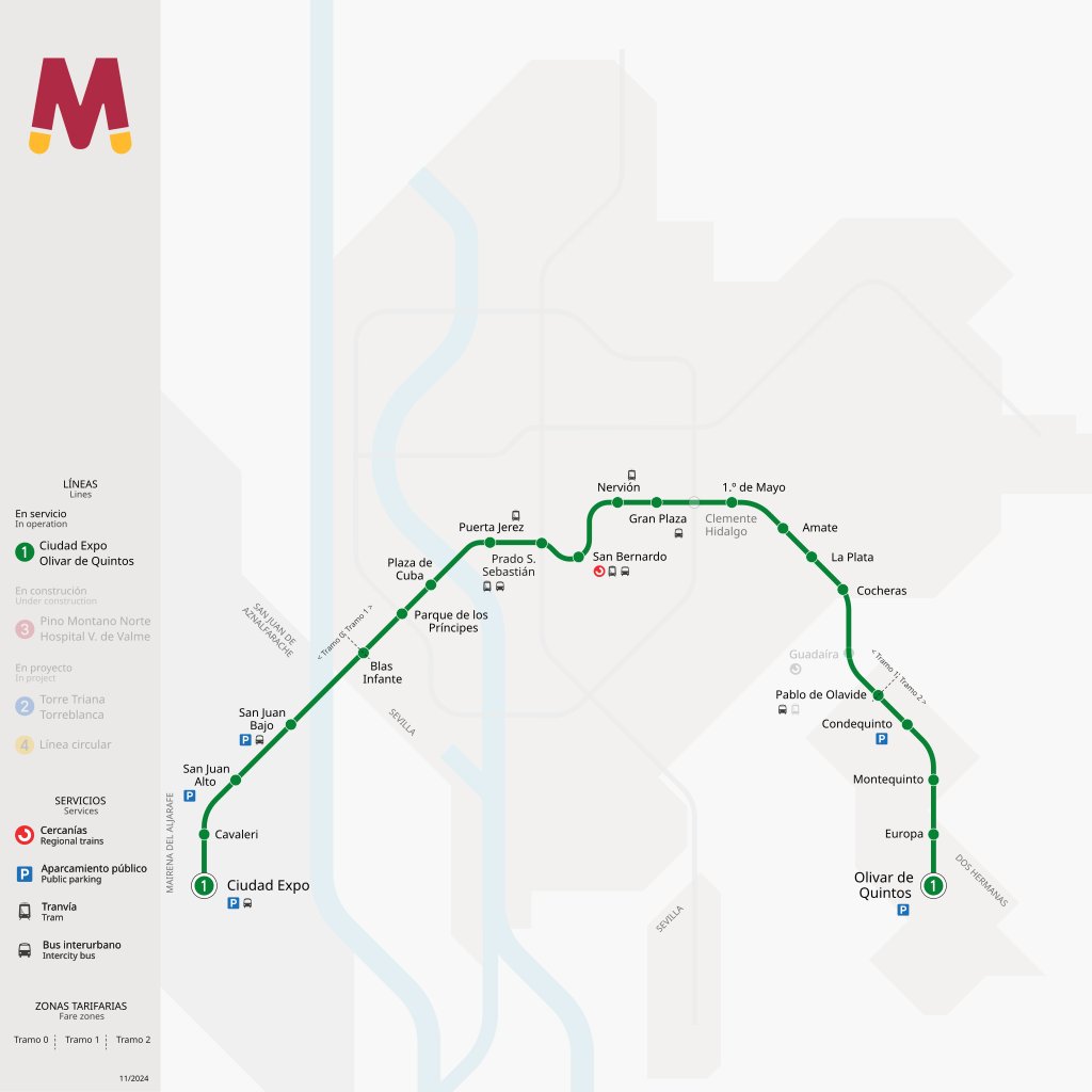 Jujonomi87's tweet photo. Atendiendo al desarrollo de infraestructuras como el metro cualquiera diría que Sevilla es una de las grandes ciudades de España. Está claro que Madrid y Barcelona juegan otra liga pero es que Sevilla a día de hoy sigue estando a años luz de Valencia o Bilbao. El subdesarrollo. https://t.co/UW9UzNz1fD