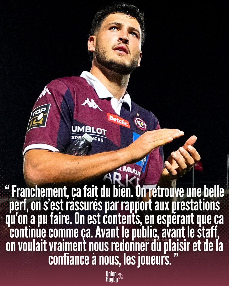 La satisfaction de <a href="/nicodepoortere/">Nicolas Depoortere</a> après la victoire de l'<a href="/UBBrugby/">Union Bordeaux Bègles</a> sur le LOU ce week-end 

🗞️ Propos rapportés par Sud Ouest
#Iloveubb #UBBLOU