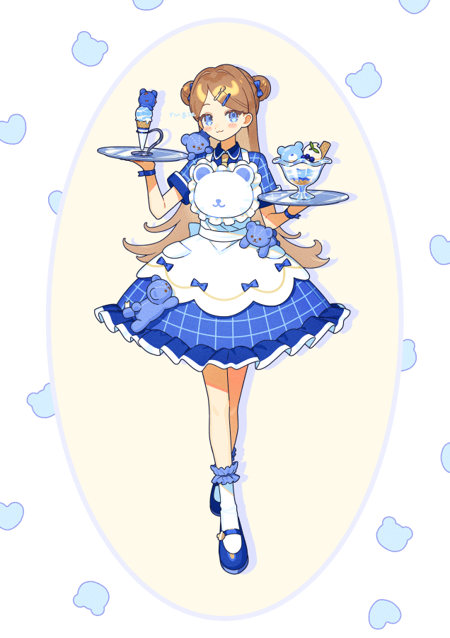 rug_ptr's tweet photo. #一次創作祭り秋の陣2025
🍩お菓子屋さん＆ご飯屋さんモチーフのキャラを集めました🍴
背の高いイラストもデフォルメも好きです https://t.co/h9PFoChwtF