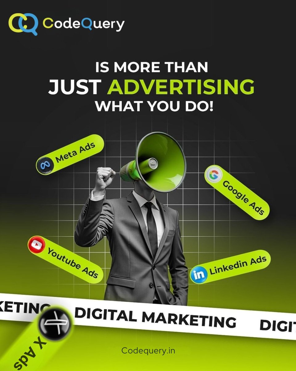 Codequery_'s tweet image. Digital marketing isn’t just about running ads — it’s about building meaningful connections, creating value, and driving real growth for your brand. 🚀
🌐 Codequery.in
.
.
.
#CodeQuery #DigitalMarketing #BrandGrowth #OnlineAdvertising #GoogleAds #MetaAds #YouTubeAds