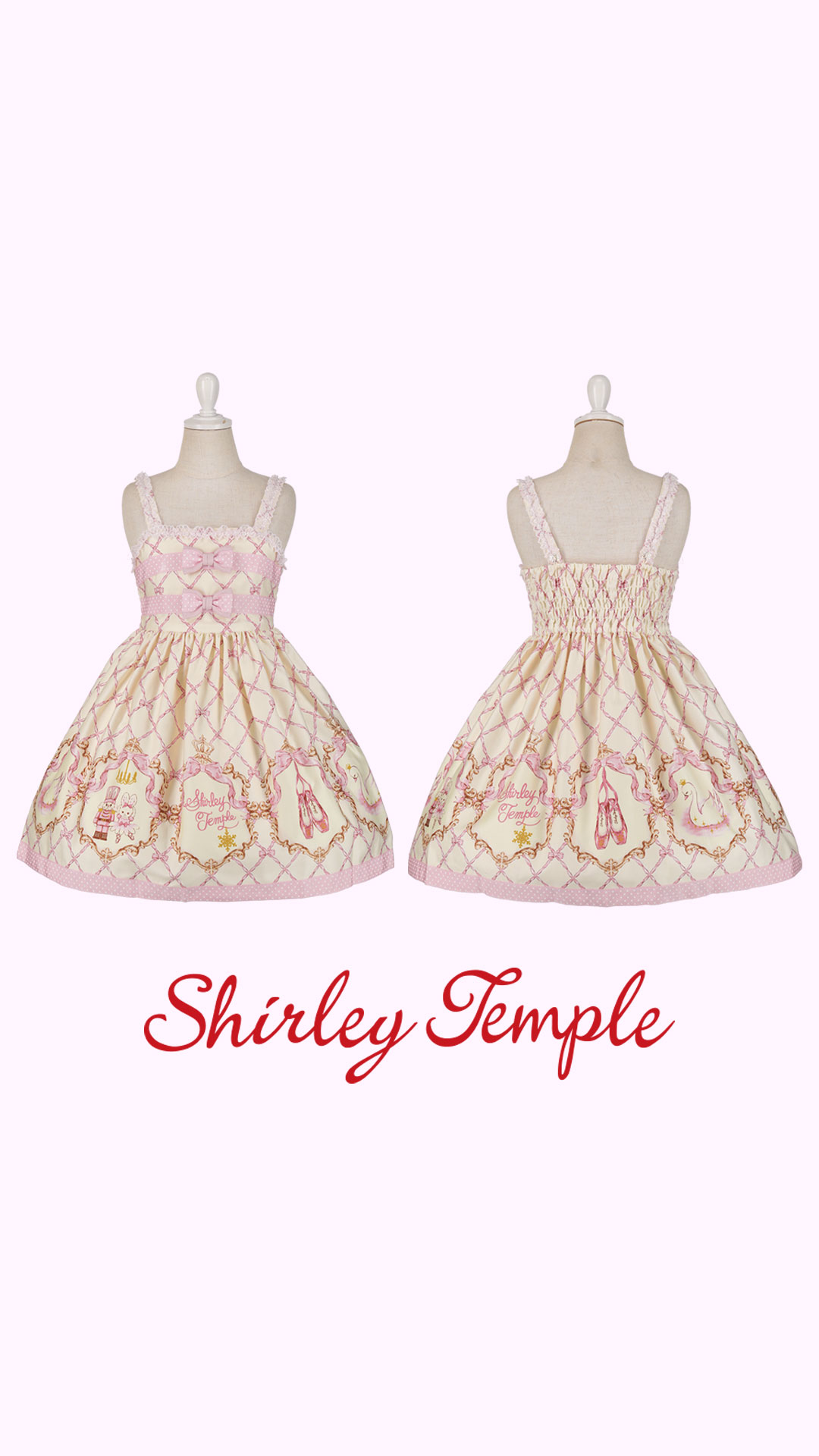 ◆120◆シャーリークレーププリント◆ワンピース◆ピンク◆シャーリーテンプル◆ ◇120◇シャーリークレーププリント◇ワンピース◇ピンク◇シャーリー