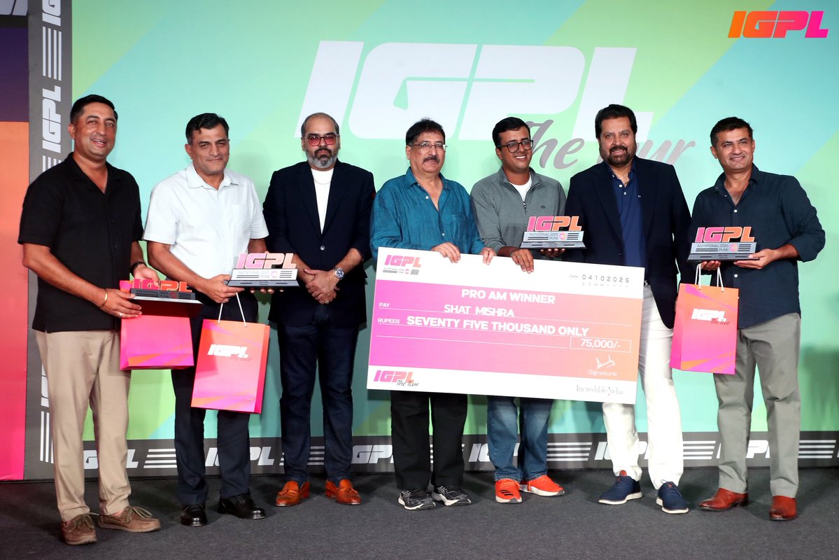 Officialigpl's tweet image. From fairways to festivities, the Pro-Am Dinner lit up the night! 🌟

Here’s a look at the winners, the cheers, and the moments that defined the day. 🏆

#IGPL #GolfOn #GolfForAll
