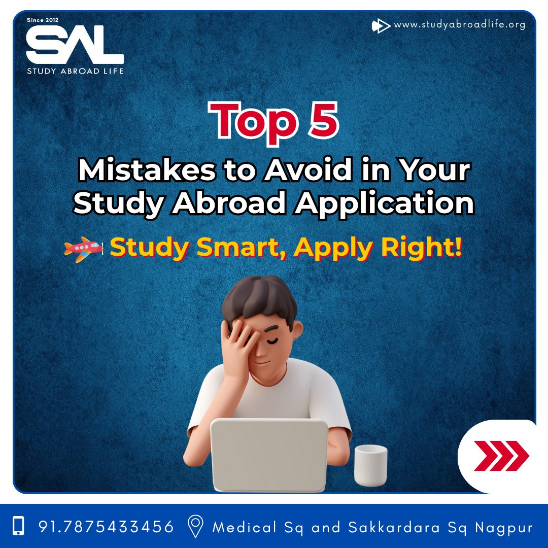 studyabroadlife's tweet image. 🎯 Avoid These Common Study Abroad Application Mistakes! 🌍✈️
Dreaming of studying abroad? Don’t let simple errors block your path to success! 🚫📚
Your global journey starts with the right steps! 🌎💼

#StudyAbroadLife #StudyAbroadTips #ApplicationSuccess