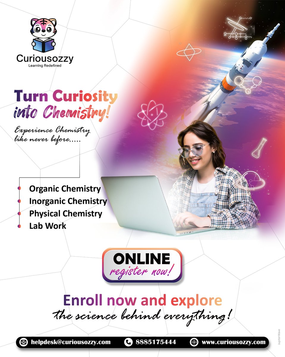 Curiousozzy_'s tweet image. Turn curiosity into discovery! 🔬
Explore Chemistry like never before with Curiousozzy  from organic to physical, learn online and uncover the science behind everything. 🌍✨
#Curiousozzy #ChemistryLearning #STEMEducation #OnlineLearning #ScienceIsFun #LearningRedefined