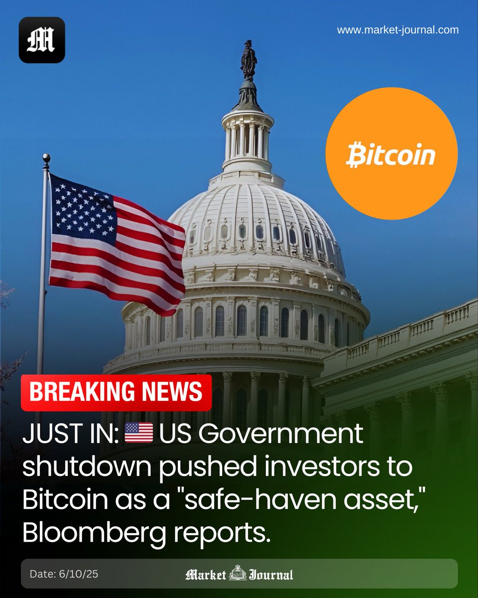 JUST IN: 🇺🇸 US Government shutdown pushed investors to Bitcoin as a  