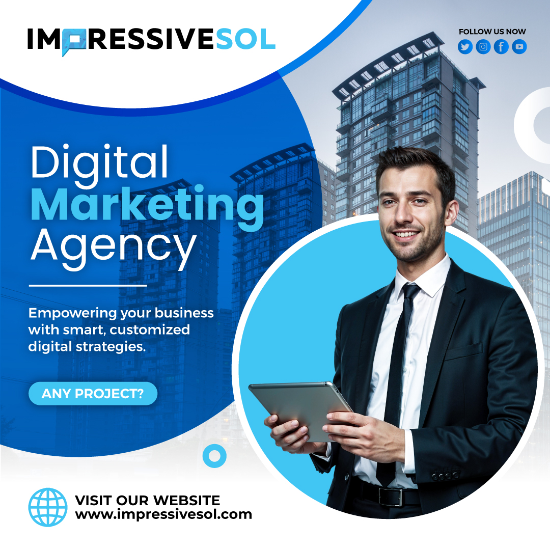 🚀 Empower your business with smart, customized digital strategies! 🌐 Ready for your next project? Visit impressivesol.com
#DigitalMarketing #BusinessGrowth #ImpressiveSol #MarketingAgency