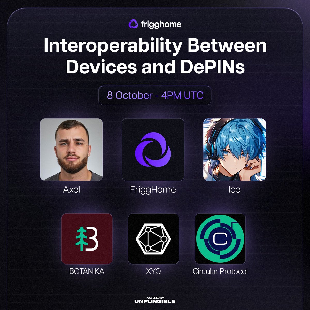 FriggHome's tweet image. Interoperability Between Devices and DePINs

A great topic to discuss with great guests! Join us for a Space with @botanika_sol, @OfficialXYO, @circularweb3, @ice_breaker_tv, and @AxelGaubert01.

📆 October 8 - 4 PM UTC.

Set your reminders. 👇
