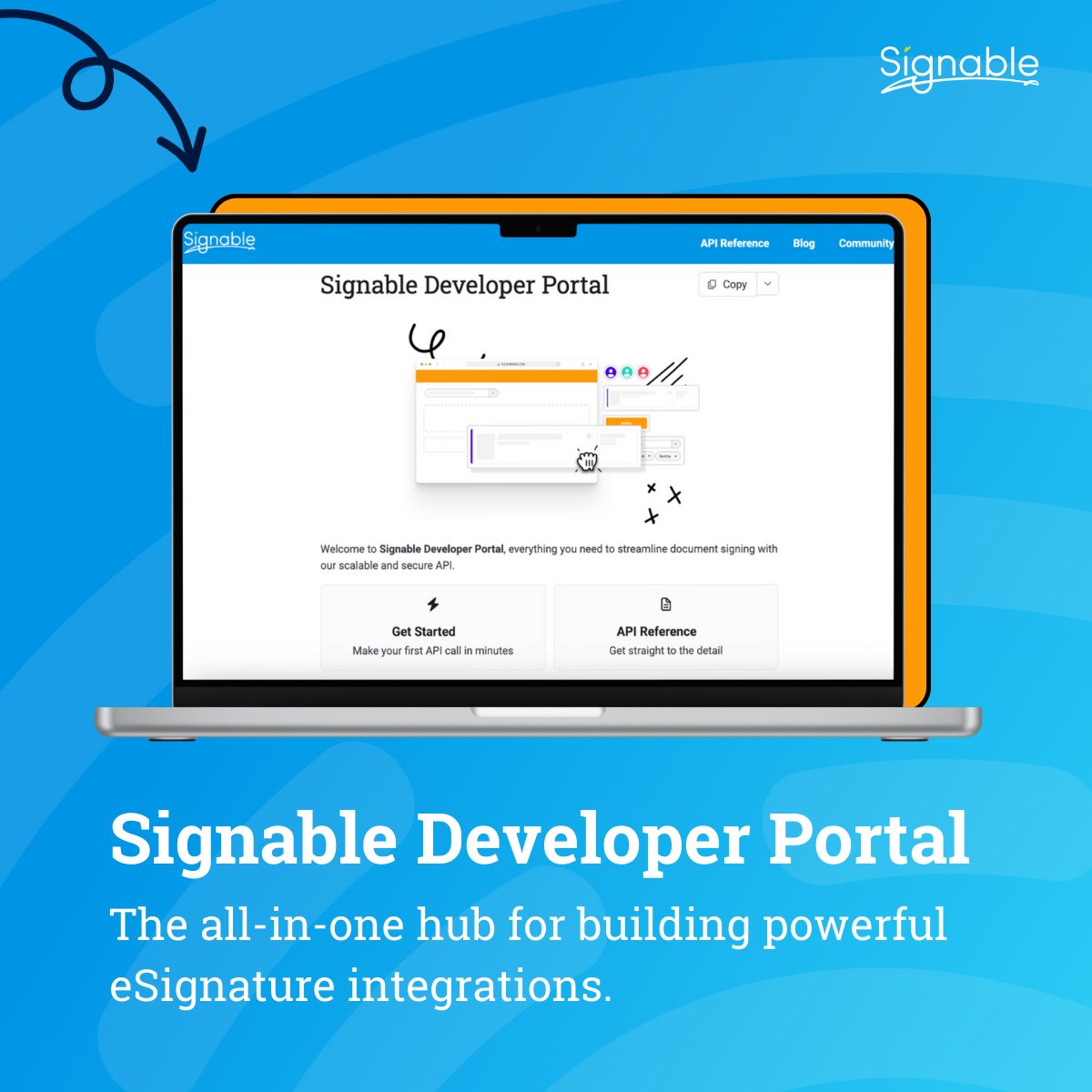 🎉We’ve just launched the brand new Signable Developer Portal! 🎉

With the Developer Portal, everything you need to connect Signable with your workflows is right at your fingertips.

👉 Explore the portal today: hubs.ly/Q03LHjLr0