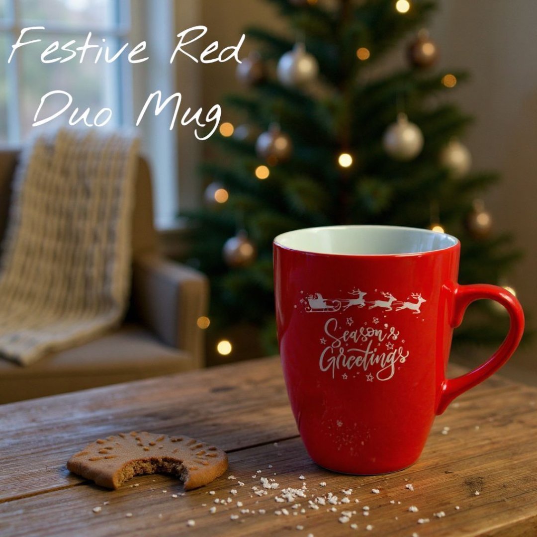 DesignsCeramic's tweet image. The perfect colour for the perfect season.

Give either your customers or staff a mug to cherish this christmas.
You have the option to either have the Generic design on each side of the mug, or have one side personalised with either your company logo or a personalised name