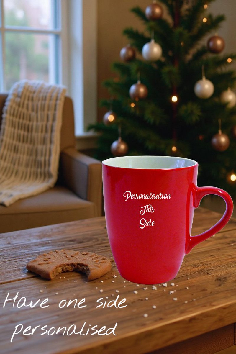 DesignsCeramic's tweet image. The perfect colour for the perfect season.

Give either your customers or staff a mug to cherish this christmas.
You have the option to either have the Generic design on each side of the mug, or have one side personalised with either your company logo or a personalised name