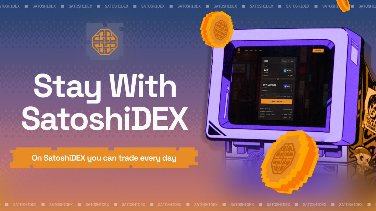 📙 Bitcoin’s journey started at $0.0025 in 2010.

History has shown how technology can overcome barriers and prove its value to the ALL world.

SatoshiDEX is also at the stage of enhancing the trading experience. 💥

Be with $SATX – satoshidex.ai