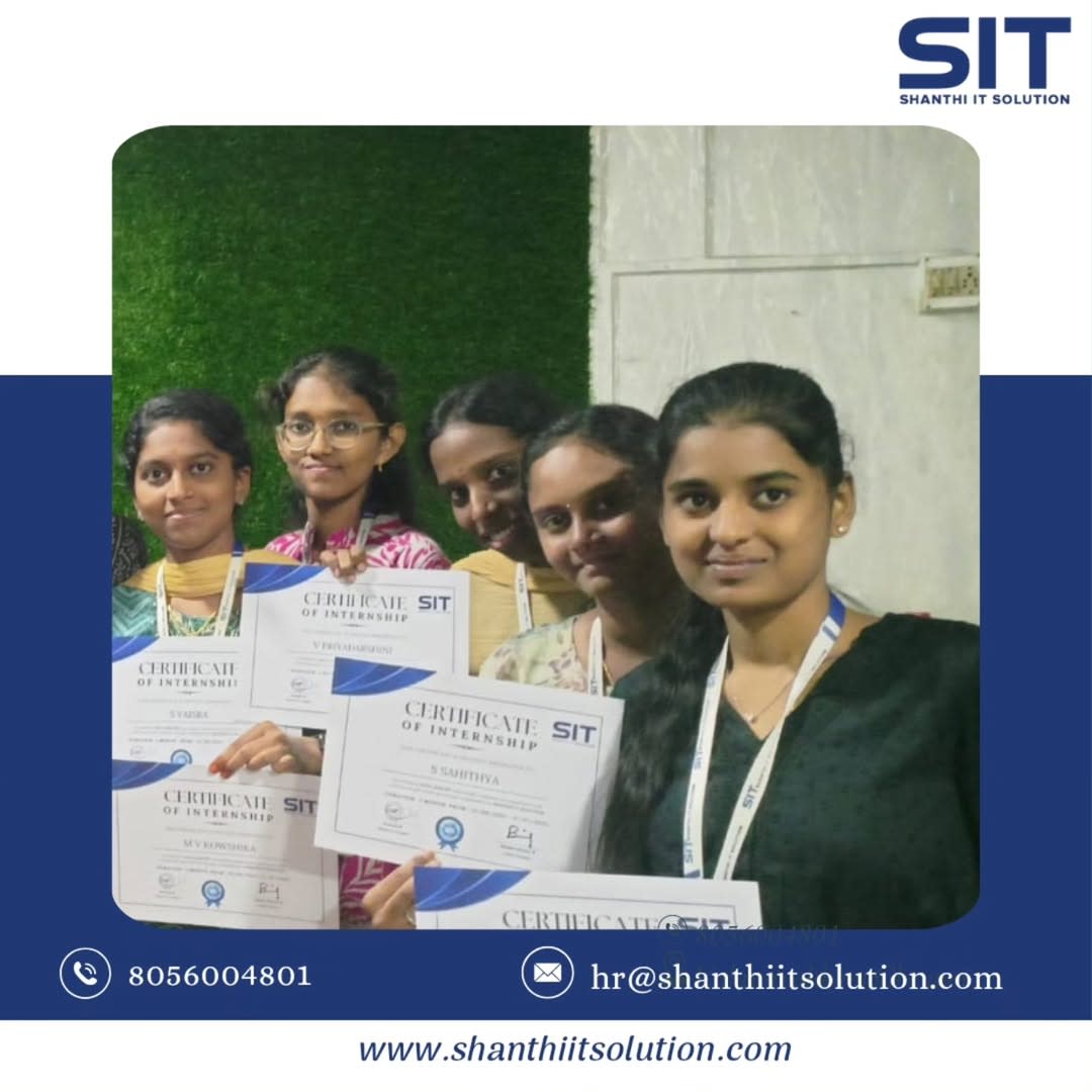it_shanthi's tweet image. Honoring the journey of learning and achievement! 💫
.
@it_shanthi 
.
#InternshipCertificate #ShanthiITSolution #FutureReady #InternshipProgram #LearningJourney #CareerGrowth #ITInternship #SkillDevelopment #StudentSuccess #ProudMoment #TechTraining