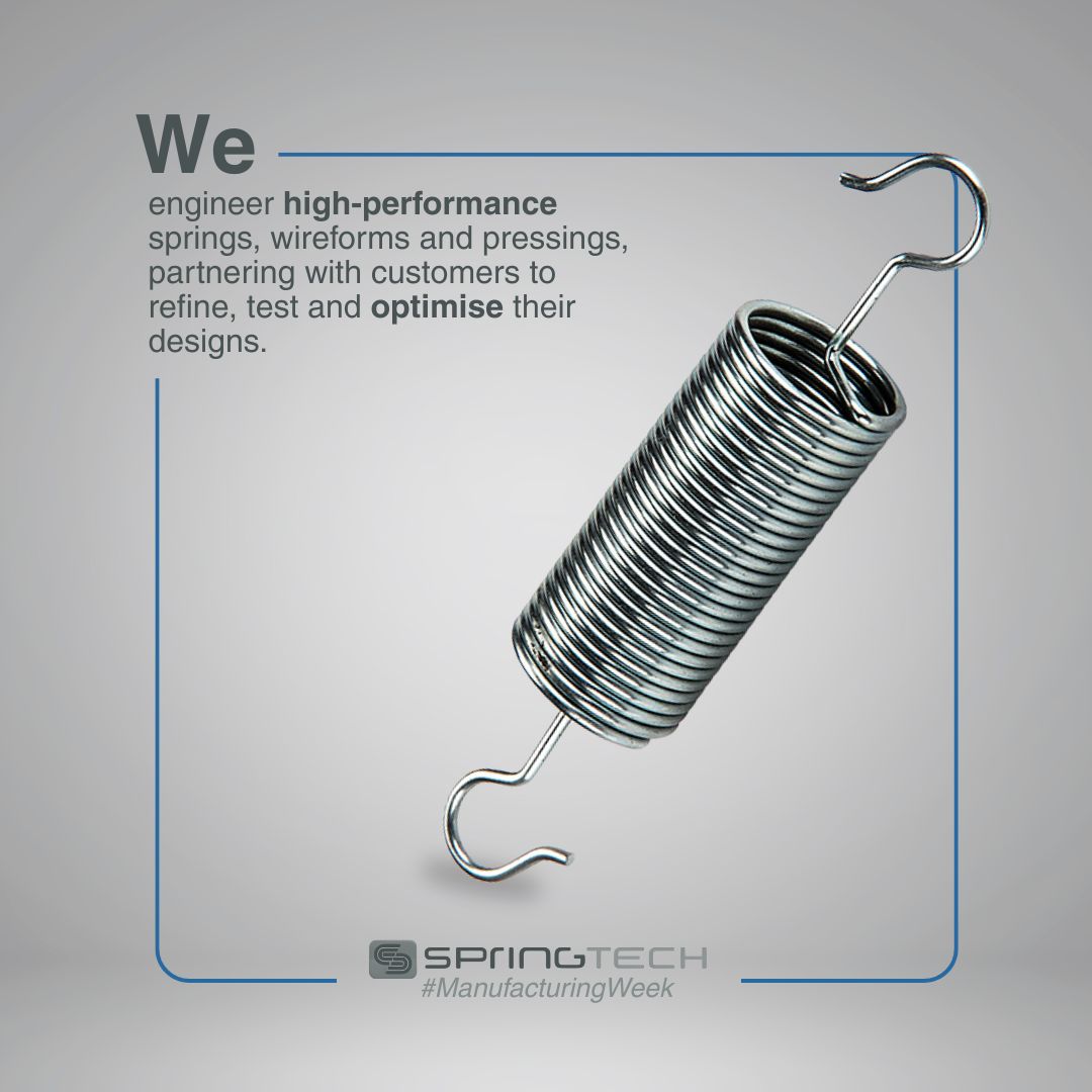Springtech_UK's tweet image. Today marks the start of #MfgWeek 💪
We’re kicking things off by spotlighting what sits at the heart of our work: supporting industries from #aerospace to #medical and #telecoms with precision #springs and #wireforms - a true partner in innovation and performance.