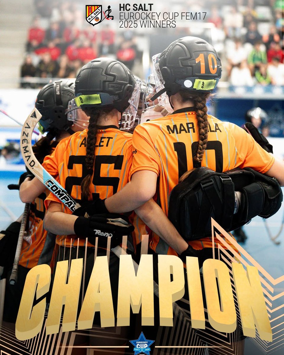🏑 Felicitats al @hoqueiclubsalt! L’equip FEM17 s’ha proclamat campió del torneig internacional Eurockey celebrat a Blanes després d’imposar-se per 2 a 0 al Manlleu. Un orgull per a l’hoquei base saltenc! 👏💙 #Salt #ViuSalt