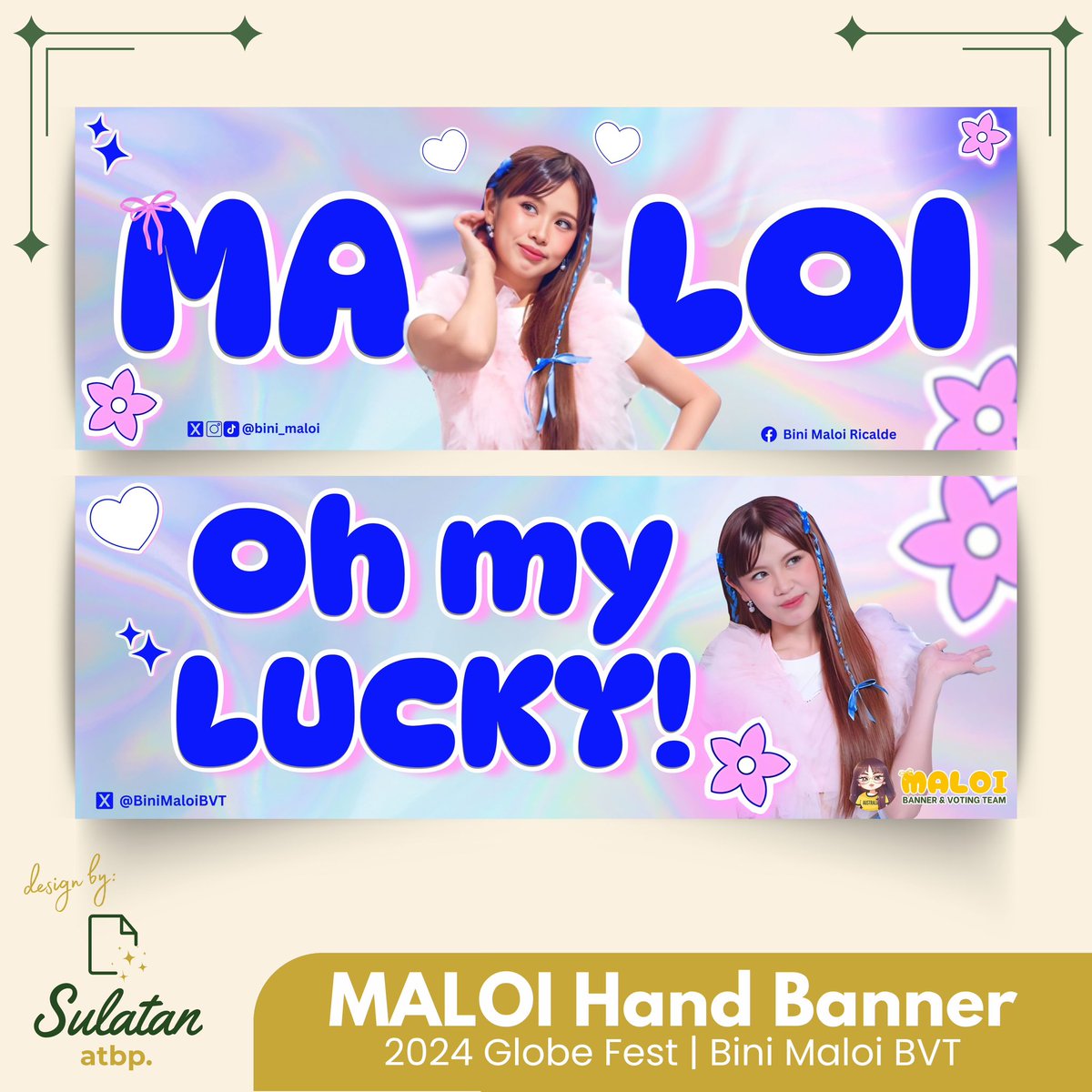 SulatanAtbp's tweet photo. Are you familiar with these banners from @maloivotingteam? These were designed by us! 

BINIfied is approaching, let’s make your ideas into prints you can hold and wave. 🫶🏻

Price List: https://t.co/b7ypNhLmu6 https://t.co/MpG63hpWo4