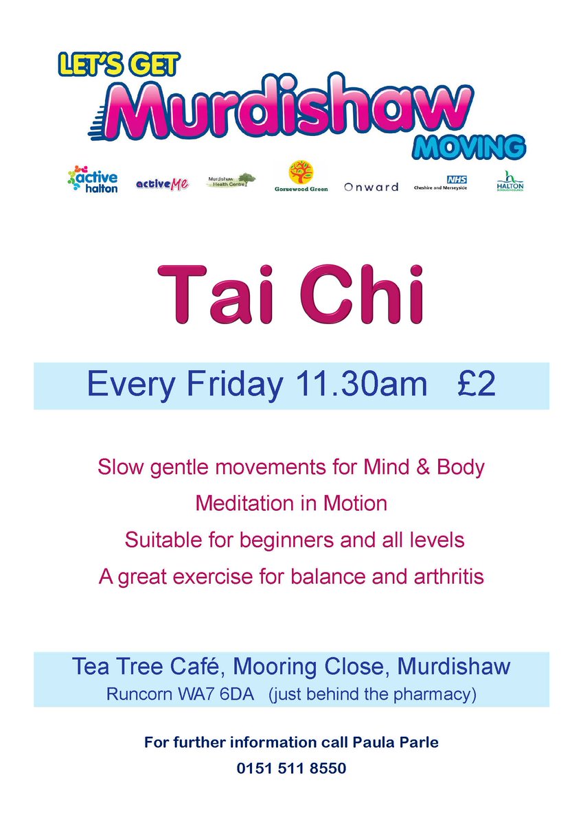 Halton Get Active & active me (@haltongetactive) on Twitter photo New Tai Chi Class Murdishaw #runcorn
Lets Get Murdishaw Moving
<a href="/HaltonLibraries/">Halton Libraries</a> <a href="/HaltonBC/">Halton Council</a> <a href="/murdishawwest/">Murdishaw West</a> <a href="/MWCP5/">Murdishaw West Y5</a> New Tai Chi Class Murdishaw #runcorn
Lets Get Murdishaw Moving
<a href="/HaltonLibraries/">Halton Libraries</a> <a href="/HaltonBC/">Halton Council</a> <a href="/murdishawwest/">Murdishaw West</a> <a href="/MWCP5/">Murdishaw West Y5</a>
