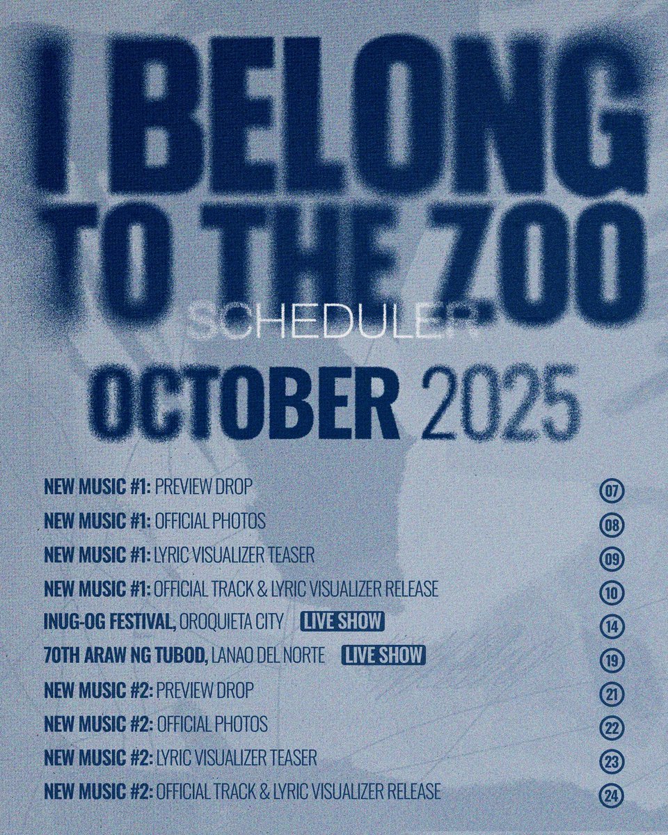 Two tracks, two #NewMusic this October! ❤️‍🩹
#IBelongToTheZoo